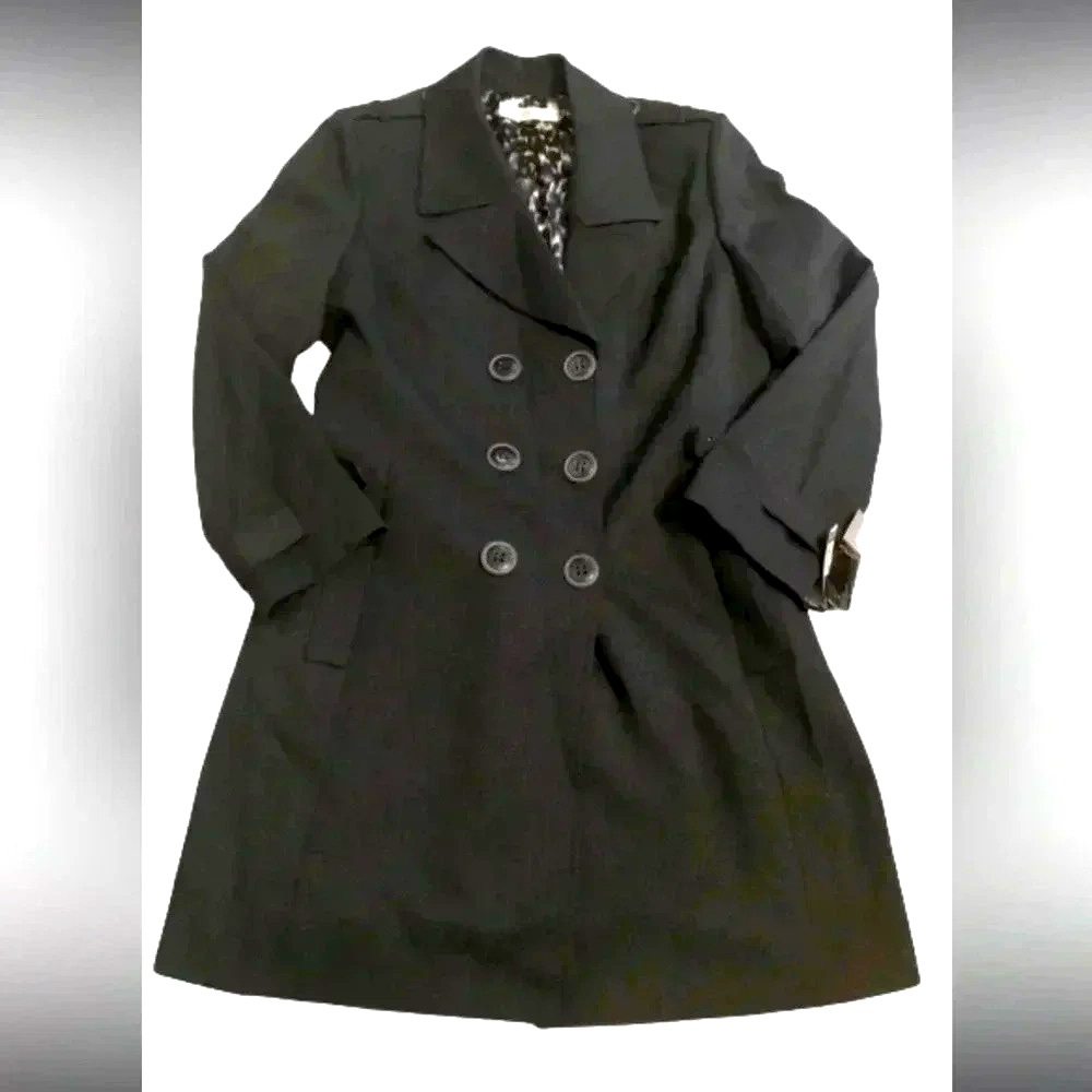 Tahari trench midi charcoal lined  pockets. nwt plus size 16.DOES NOT HAVE BELT.
